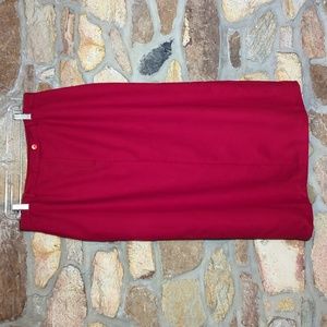 Sag harbor pure new wool red skirt